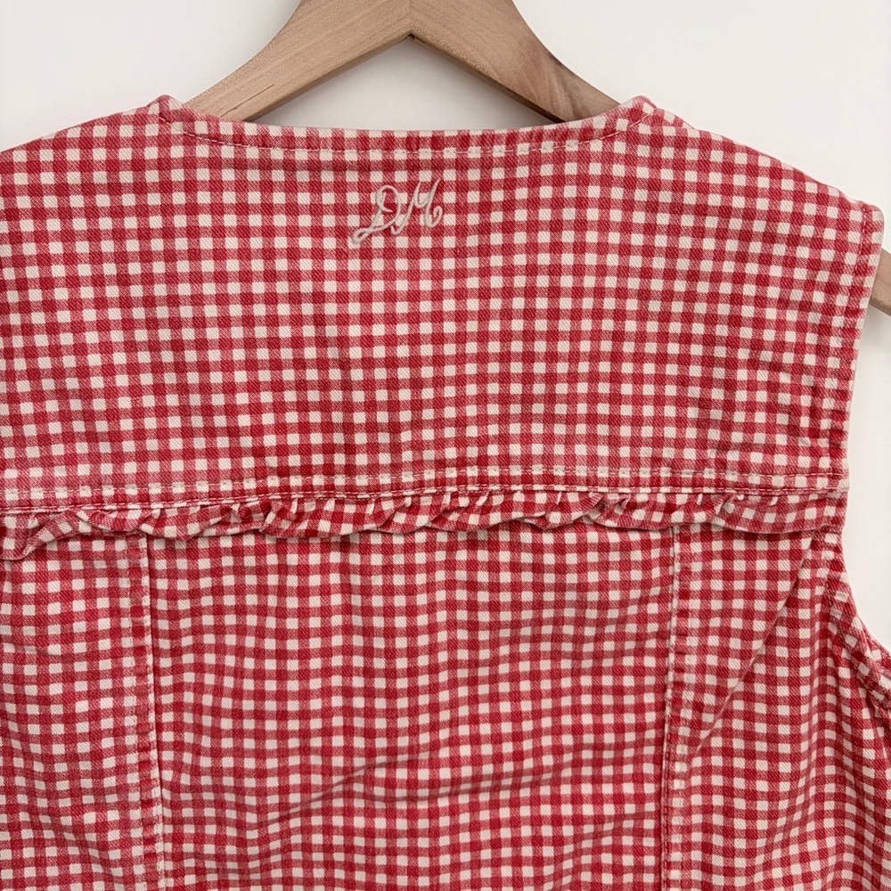 NEW Damson Madder Mari Vest Top Red Gingham Size 10 - Picture 10 of 11